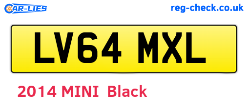 LV64MXL are the vehicle registration plates.