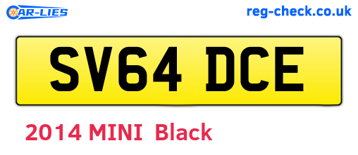 SV64DCE are the vehicle registration plates.