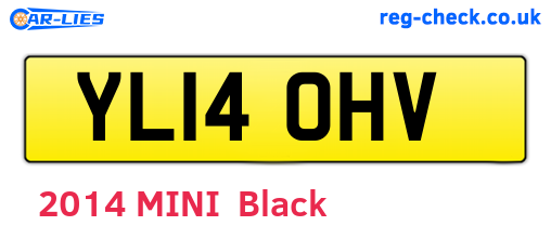 YL14OHV are the vehicle registration plates.
