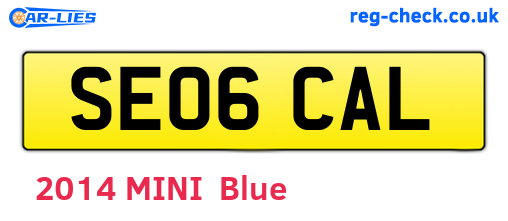 SE06CAL are the vehicle registration plates.