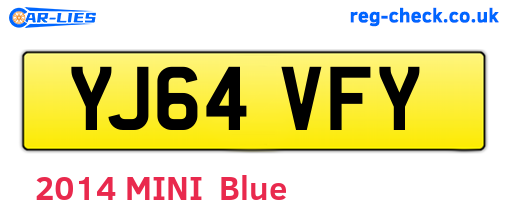 YJ64VFY are the vehicle registration plates.
