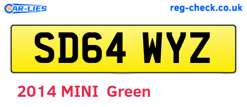 SD64WYZ are the vehicle registration plates.