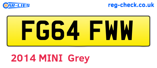 FG64FWW are the vehicle registration plates.