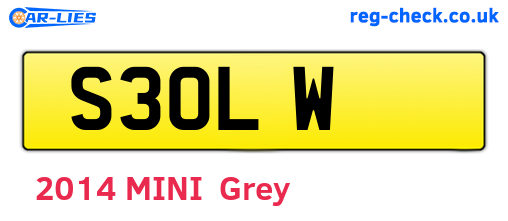 S3OLW are the vehicle registration plates.