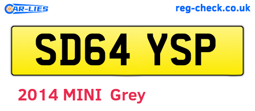 SD64YSP are the vehicle registration plates.