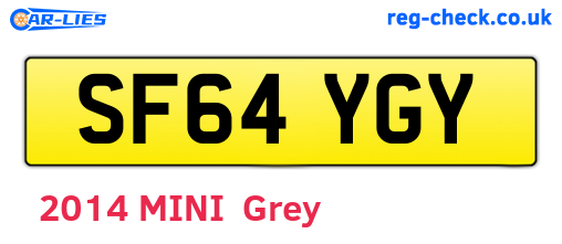 SF64YGY are the vehicle registration plates.