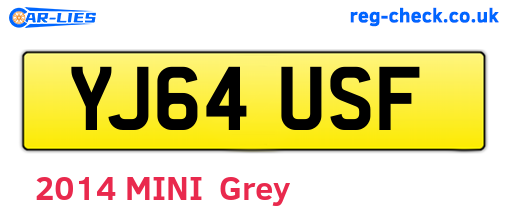 YJ64USF are the vehicle registration plates.