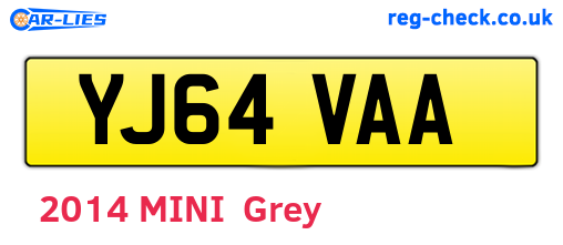 YJ64VAA are the vehicle registration plates.