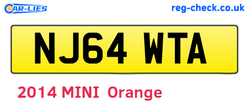 NJ64WTA are the vehicle registration plates.