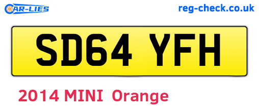 SD64YFH are the vehicle registration plates.