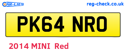 PK64NRO are the vehicle registration plates.