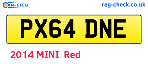 PX64DNE are the vehicle registration plates.