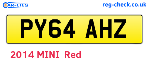 PY64AHZ are the vehicle registration plates.