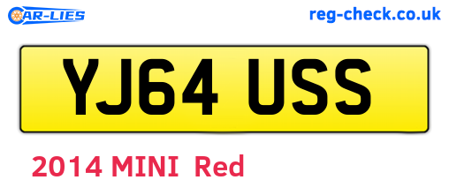 YJ64USS are the vehicle registration plates.