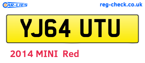 YJ64UTU are the vehicle registration plates.