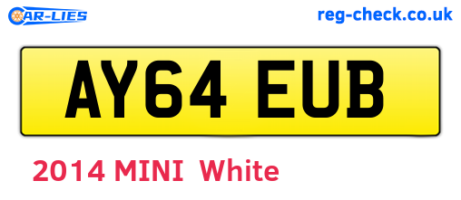 AY64EUB are the vehicle registration plates.