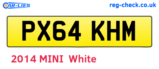 PX64KHM are the vehicle registration plates.