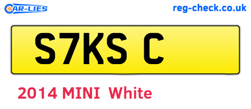S7KSC are the vehicle registration plates.
