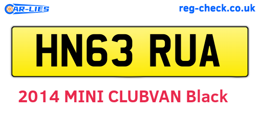 HN63RUA are the vehicle registration plates.