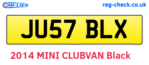 JU57BLX are the vehicle registration plates.
