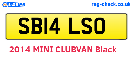 SB14LSO are the vehicle registration plates.