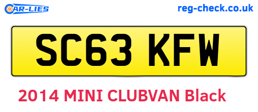 SC63KFW are the vehicle registration plates.