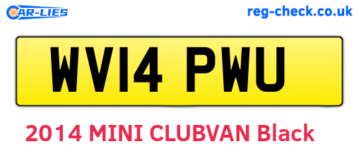WV14PWU are the vehicle registration plates.