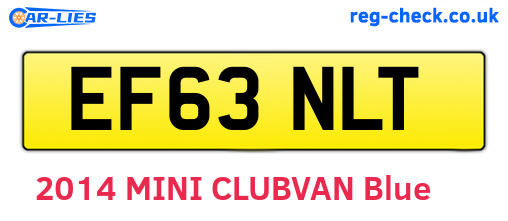 EF63NLT are the vehicle registration plates.