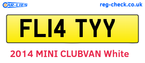 FL14TYY are the vehicle registration plates.