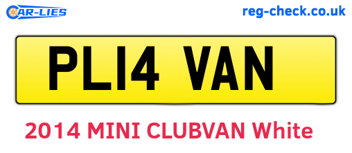 PL14VAN are the vehicle registration plates.
