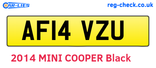 AF14VZU are the vehicle registration plates.