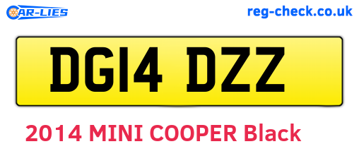 DG14DZZ are the vehicle registration plates.