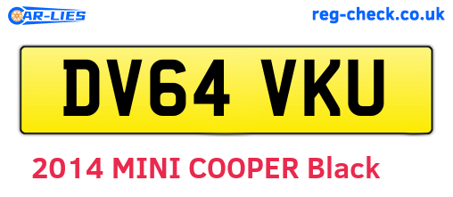 DV64VKU are the vehicle registration plates.