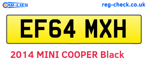 EF64MXH are the vehicle registration plates.
