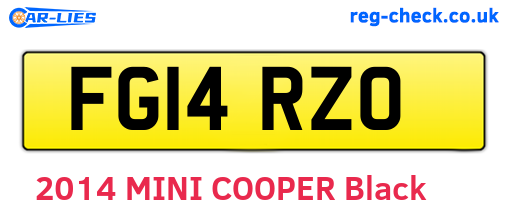 FG14RZO are the vehicle registration plates.