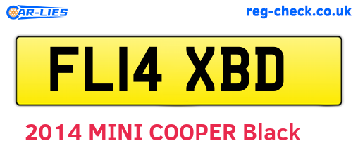 FL14XBD are the vehicle registration plates.
