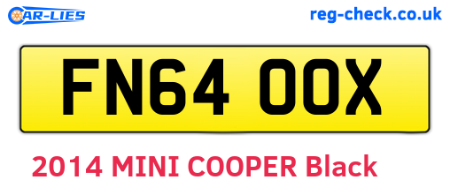 FN64OOX are the vehicle registration plates.