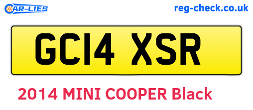 GC14XSR are the vehicle registration plates.