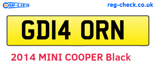 GD14ORN are the vehicle registration plates.