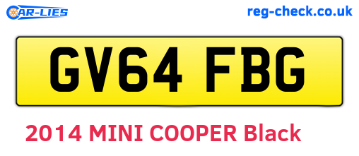 GV64FBG are the vehicle registration plates.