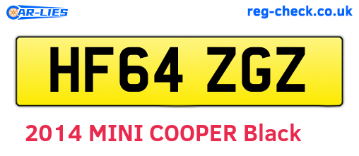 HF64ZGZ are the vehicle registration plates.