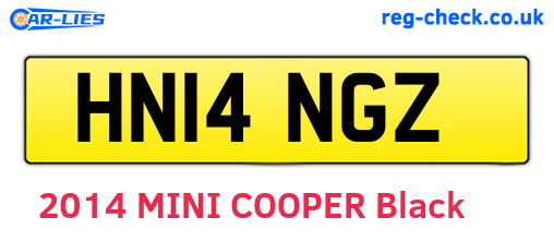 HN14NGZ are the vehicle registration plates.