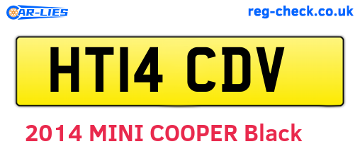 HT14CDV are the vehicle registration plates.