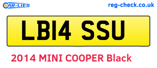 LB14SSU are the vehicle registration plates.
