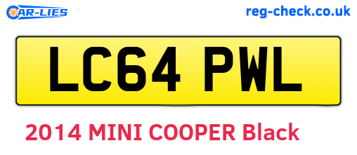 LC64PWL are the vehicle registration plates.