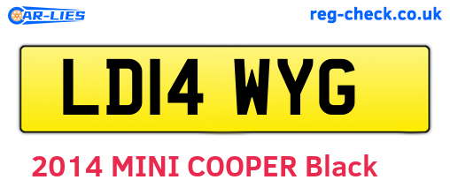 LD14WYG are the vehicle registration plates.