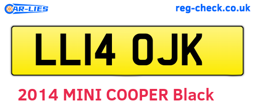 LL14OJK are the vehicle registration plates.