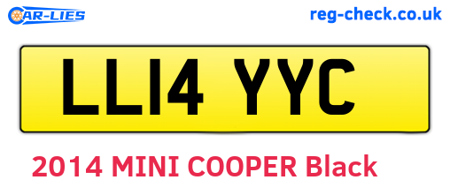 LL14YYC are the vehicle registration plates.