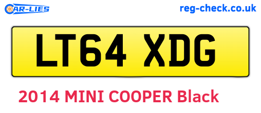 LT64XDG are the vehicle registration plates.
