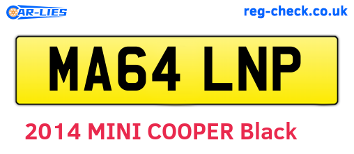 MA64LNP are the vehicle registration plates.